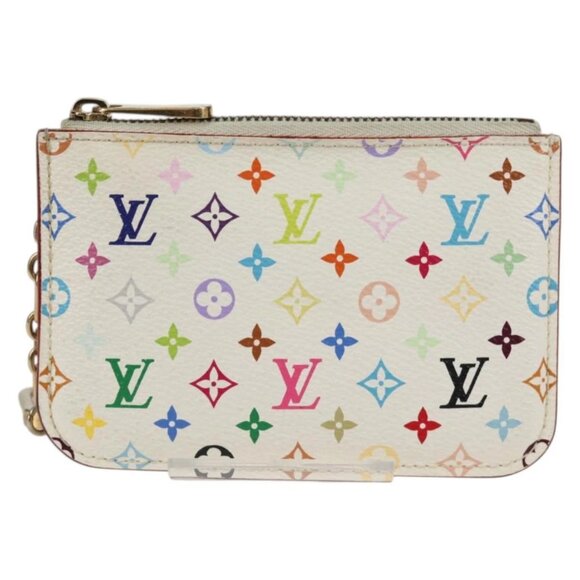 LOUIS VUITTON Monogram Multicolor Pochette Cles NM White M93734 LV Auth 132775V - Picture 8 of 12